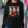 Three Goose In Socks Ugly Christmas Sweater Party Women Sweatshirt Unique Gifts
