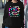 Tie Dye Principal Happy First Day Of School Teacher Women Sweatshirt Funny Gifts