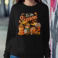 Tis The Season Pumpkin Spice Latte Halloween Fall Coffee Women Sweatshirt Unique Gifts