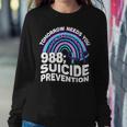 Tomorrow Needs You 988 Suicide Prevention Awareness Rainbow Women Sweatshirt Funny Gifts