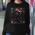 Ugly Sweater Christmas Lights Dachshund Dog Lover Women Sweatshirt Funny Gifts