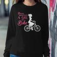 Never Underestimate A Girl With A Bike Girl Women Sweatshirt Unique Gifts