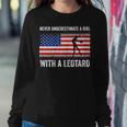 Never Underestimate A Girl With A Leotard Gymnast Women Sweatshirt Unique Gifts