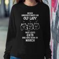 Never Underestimate An Old Lady Who Loves Cats Born In March Women Sweatshirt Funny Gifts