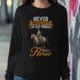 Never Underestimate An Old Woman With A Horse Riding Horses Women Sweatshirt Unique Gifts