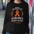 Never Underestimate A Woman Fights Multiple Sclerosis Women Sweatshirt Unique Gifts