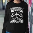 Never Underestimate A Woman Who Fixes Airplanes Mechanic Women Sweatshirt Unique Gifts