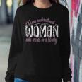 Never Underestimate A Woman Who Works In A Library Librarian Women Sweatshirt Personalized Gifts