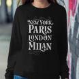Vintage Paris Style London Milan Nyc Aesthetic Women Crewneck Graphic Sweatshirt Funny Gifts