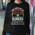 Vintage Some People Are Like Slinkies Funny Sarcastic Saying Women Crewneck Graphic Sweatshirt Funny Gifts