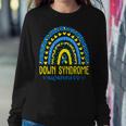 We Wear Blue And Yellow Down Syndrome Awareness Rainbow Women Sweatshirt Funny Gifts