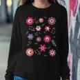 Weirdcore Aesthetic Floral Eyes Pattern Aesthetic Women Sweatshirt Unique Gifts