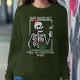 Dead Inside Full Christmas Spirit Skeleton Xmas Men Women Sweatshirt Funny Gifts