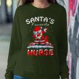 Santa's Favorite Nurse Christmas Dabbing Santa Women Sweatshirt Unique Gifts
