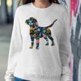 Beagle Floral Dog Silhouette Graphic Women Crewneck Graphic Sweatshirt Funny Gifts