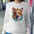 Corgi Mom Dog Lover Colorful Artistic Corgi Owner Women Sweatshirt Funny Gifts