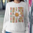 Five Is A Vibe Cute Groovy 5Th Birthday Party Daisy Flower Women Sweatshirt Funny Gifts