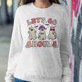 Lets Go Ghouls Retro Halloween Ghost Toddler Girl Women Sweatshirt Personalized Gifts