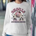 Groovy Ghouls Just Wanna Have Fun Cute Ghost Halloween Women Sweatshirt Unique Gifts