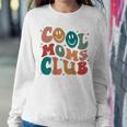 Groovy Mama Cool Moms Club Funny Women Cool Mom On Back Women Crewneck Graphic Sweatshirt Unique Gifts