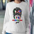 Half Italian And Puerto Rican Rico Italy Flag Girl For Women Women Crewneck Graphic Sweatshirt Funny Gifts
