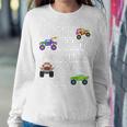 Kids 4 Year Old Monster Truck Birthday Party - Boy Or Girl Women Crewneck Graphic Sweatshirt Unique Gifts