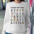 Occupational Therapy Alphabet Ota Funny Teacher Lover Abcs Women Crewneck Graphic Sweatshirt Funny Gifts