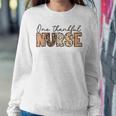 One Thankful Nurse Thanksgiving Fall Autumn Nurse Women Sweatshirt Personalized Gifts