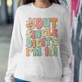 Peace Out Single Digits Retro Groovy 10Th Birthday Girl Women Sweatshirt Unique Gifts