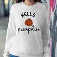 Pumpkin Halloween Hello Pumpkin Fall Thanksgiving Pocket Fall Thanksgiving Women Sweatshirt Unique Gifts