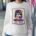 Purple Gold Vibes Only Football Leopard Football Women Sweatshirt Unique Gifts