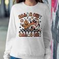 Retro Falls Out Balls Out Football Vintage Thanksgiving Women Sweatshirt Funny Gifts