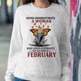 Never Underestimate A Woman Who Loves Elephants February Women Sweatshirt Personalized Gifts