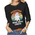 Cute Ghost Halloween Pediatric Rn Nurse Boo Boo Crew Gift For Women Women Graphic Long Sleeve T-shirt