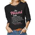 Nani Grandma Gift The Nani Code Women Graphic Long Sleeve T-shirt
