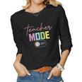Teacher Mode Off Colors End Of The Year Hello Summer Funny Women Graphic Long Sleeve T-shirt