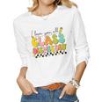 I Love You All Class Dismissed Retro Groovy Teacher Last Day Women Graphic Long Sleeve T-shirt