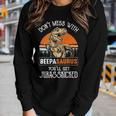 Beepa Grandpa Gift Dont Mess With Beepasaurus Women Graphic Long Sleeve T-shirt Gifts for Her