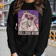 Dog Mama Pet Owner Animal Lover Outfit English Bulldog Mom Women Graphic Long Sleeve T-shirt Gifts for Her