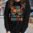 Last Day Of School Retro Schools Out For Summer Teacher Off Women Long Sleeve T-shirt Gifts for Her