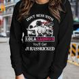Lola Grandma Gift Dont Mess With Lolasaurus Women Graphic Long Sleeve T-shirt Gifts for Her