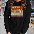Look At You Landing My Mom And Getting Me As A Bonus Women Graphic Long Sleeve T-shirt Gifts for Her