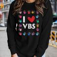 I Love Vbs Vacation Bible School Christian Teacher Women Long Sleeve T-shirt Gifts for Her