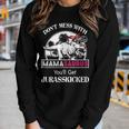 Mama Mom Gift Dont Mess With Mamasaurus Women Graphic Long Sleeve T-shirt Gifts for Her