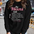 Nani Grandma Gift The Nani Code Women Graphic Long Sleeve T-shirt Gifts for Her