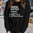 Nurse Sister Definition Funny Women Graphic Long Sleeve T-shirt Gifts for Her