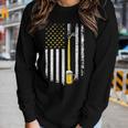 Patriotic Us Flag American Brewery Craft Beer Funny Men Women Graphic Long Sleeve T-shirt Gifts for Her