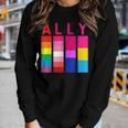 Proud Ally Pride Rainbow Lgbt Ally Women Graphic Long Sleeve T-shirt Gifts for Her