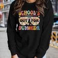 Schools Out For Summer Retro Last Day Of School Teacher Women Long Sleeve T-shirt Gifts for Her