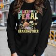 Somebodys Feral Grandmother Wild Family Grandma Opossum Women Graphic Long Sleeve T-shirt Gifts for Her